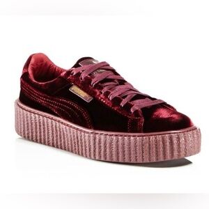 Fenty x Puma by Rihanna Velvet Creeper Sneakers Burgundy Size 10